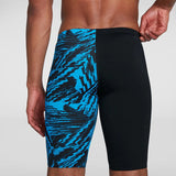 Speedo - Men's Allover V-Cut Jammer - Black/Blue