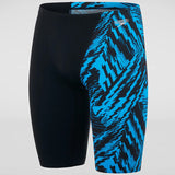 Speedo - Men's Allover V-Cut Jammer - Black/Blue