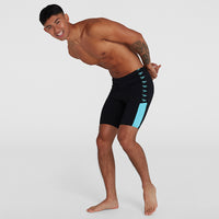 Speedo - Mens Boom Logo Splice Jammer - Black/Light Blue