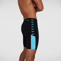 Speedo - Mens Boom Logo Splice Jammer - Black/Light Blue