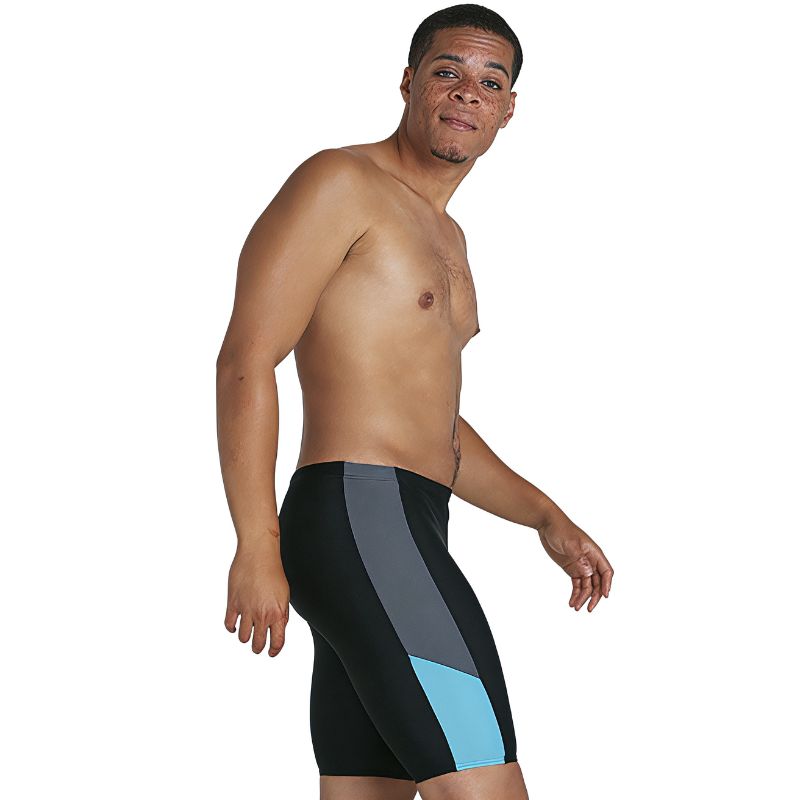 Speedo - Men's Dive Jammer - Black/Grey/Blue