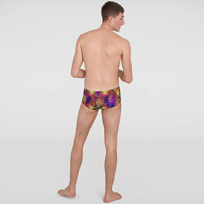 Speedo - Men's Placement Digital 14cm Trunks - Black/Yellow