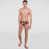 Speedo - Men's Placement Digital 14cm Trunks - Black/Yellow