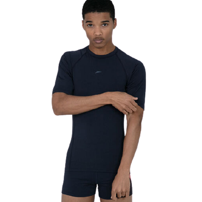 Speedo - Mens Short Sleeve Rash Top - Navy