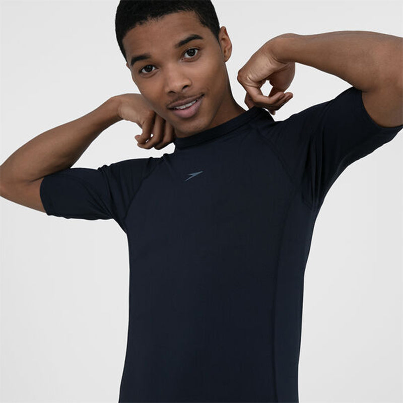 Speedo - Mens Short Sleeve Rash Top - Navy