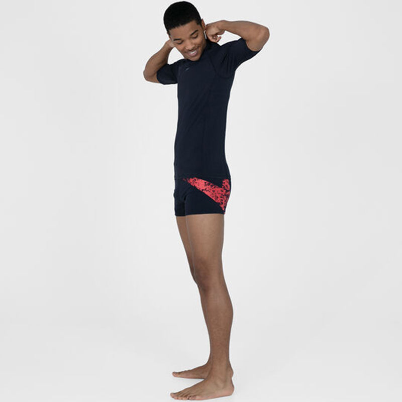 Speedo - Mens Short Sleeve Rash Top - Navy