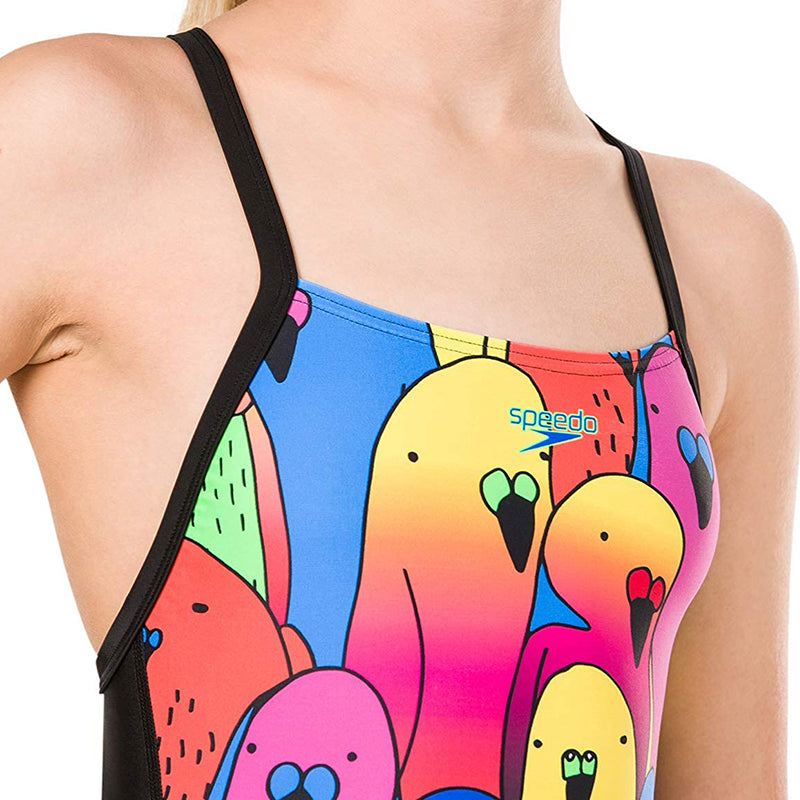 Speedo - Parrot Placement Digital Crossback Girls Swimsuit