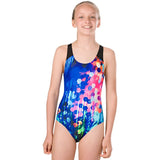 Speedo - Placement Digital Splashback Swimsuit - Blue/Pink