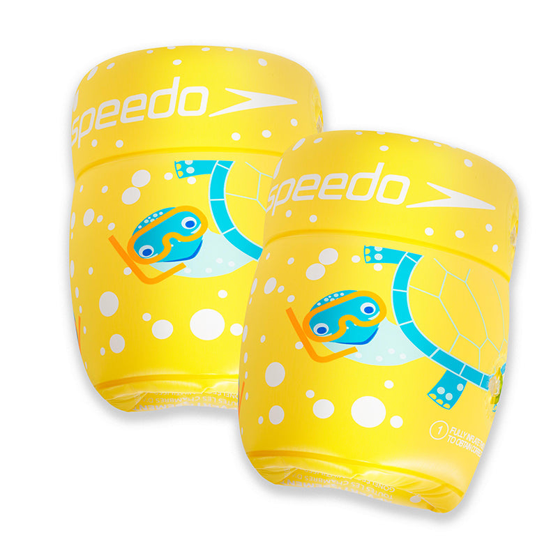 Speedo - Printed Roll Up Armbands - Yellow/Blue