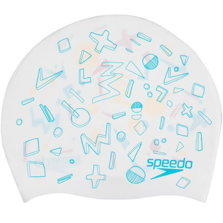 Speedo - Junior Reversible Silicone Cap Swim Hat - White/Yellow