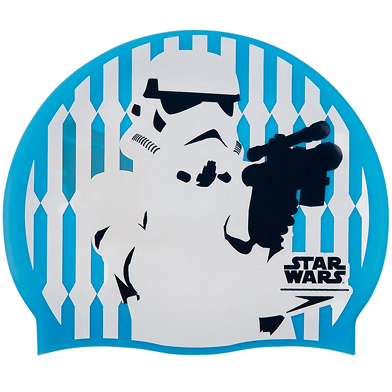 Speedo - Star Wars Cap Stormtrooper Slogan Print Swim Hat - Blue/White