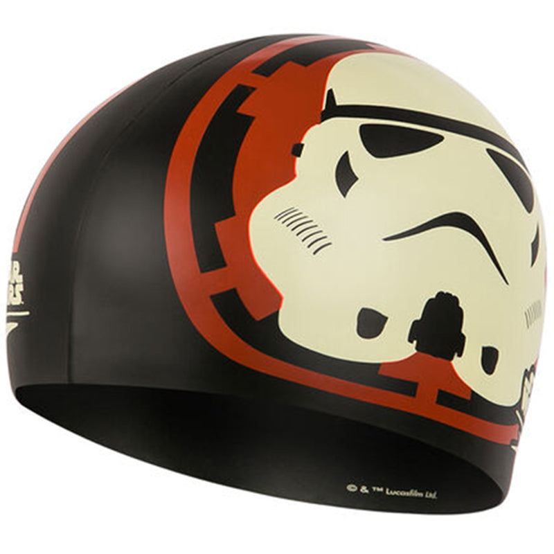 Speedo - Star Wars Stormtrooper Junior Slogan Silicone Cap - Black/Red