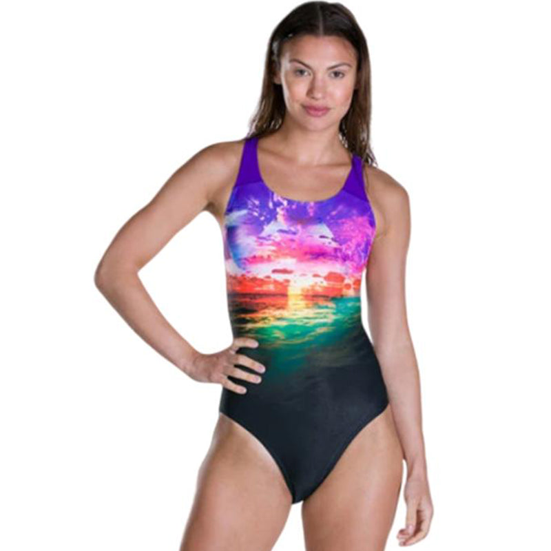 Speedo -  Sun Bloom Placement Digital Powerback Swimsuit