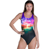 Speedo -  Sun Bloom Placement Digital Powerback Swimsuit