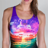 Speedo -  Sun Bloom Placement Digital Powerback Swimsuit
