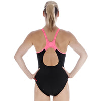 Speedo - Superiority Muscle Back Swimsuit - Black/Pink - Aqua Swim Supplies