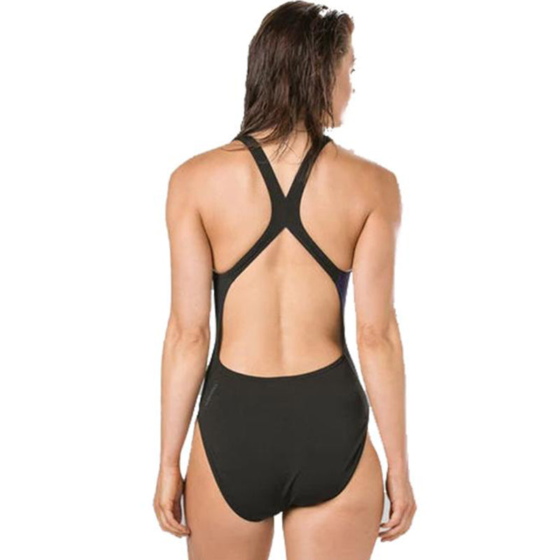 Speedo -  SwirlyWave Placement Powerback Competition Swimsuit