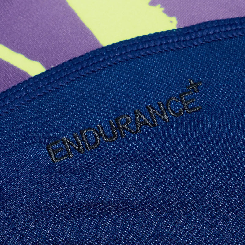 Speedo - Womens Digital Placement Turnback Swimsuit - Blue/Purple