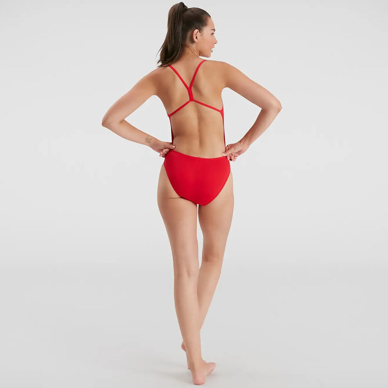 Speedo - Women's Eco Endurance+ Thinstrap Swimsuit - Red/Red