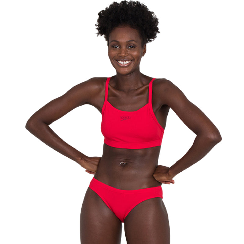 Speedo - Womens Essential Endurance Plus Thinstrap Bikini - Red