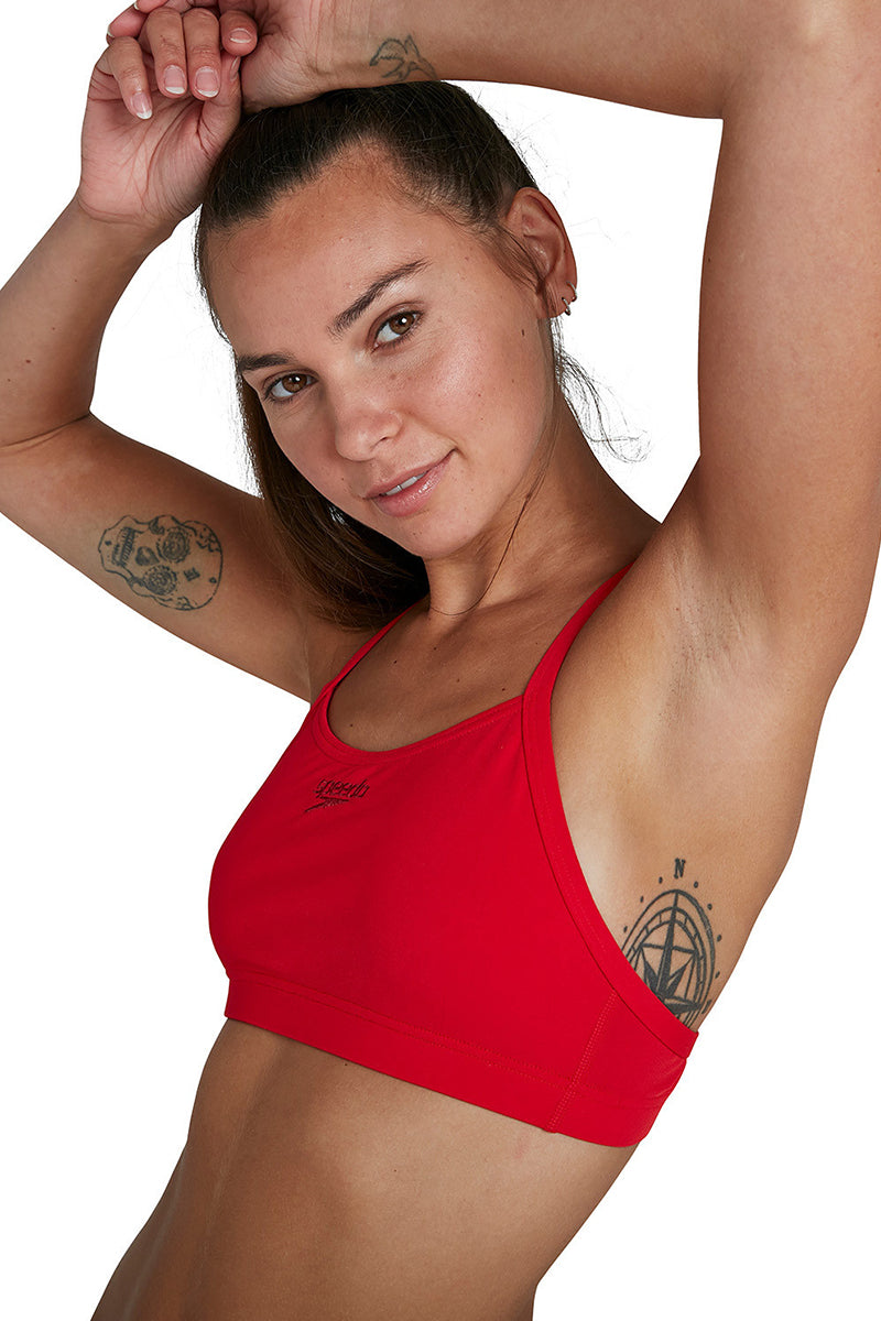 Speedo - Womens Essential Endurance Plus Thinstrap Bikini - Red