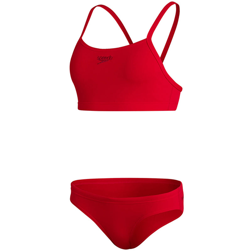 Speedo - Womens Essential Endurance Plus Thinstrap Bikini - Red