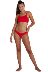 Speedo - Womens Essential Endurance Plus Thinstrap Bikini - Red