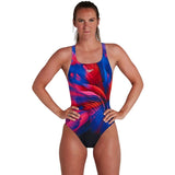 Speedo - Women's Placement Digital Medalist Swimsuit - Black/Multi