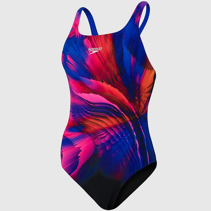 Speedo - Women's Placement Digital Medalist Swimsuit - Black/Multi