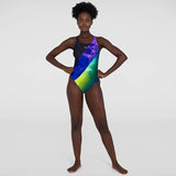 Speedo - Women's Placement Digital Medalist Swimsuit - Black/Purple