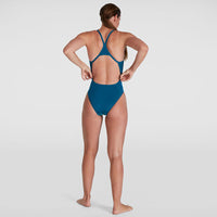 Speedo - Womens Placement Digital Turnback - Blue/Yellow