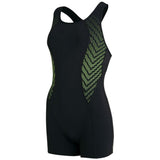 Speedo - Women's Placement Racerback Legsuit - Black/Green
