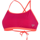 Speedo - Women's Solid Tie-back Cropped Top - Red/Red
