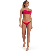 Speedo - Women's Solid Waistband Brief - Red/Red