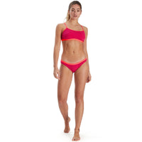 Speedo - Women's Solid Waistband Brief - Red/Red
