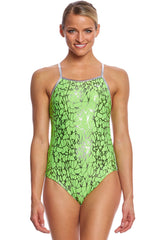 The Finals Funnies - Glimmer Foil Wingback Swimsuit