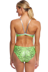 The Finals Funnies - Glimmer Foil Wingback Swimsuit