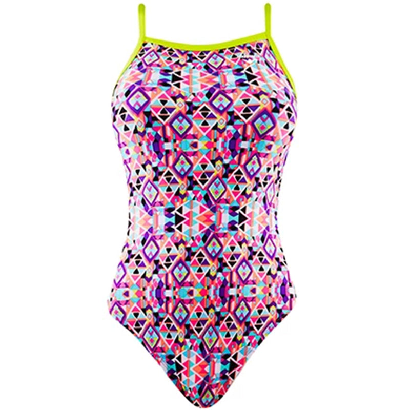 The Finals Funnies - Mosaic Rainbow Flutterback Swimsuit
