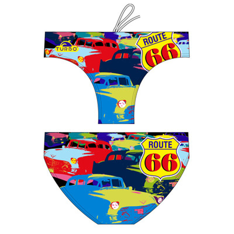 Turbo - Route 66 - Mens Swimming Trunks
