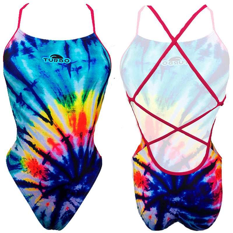 Turbo - Swirl - Sirene Pattern Ladies Swimsuit (Royal)