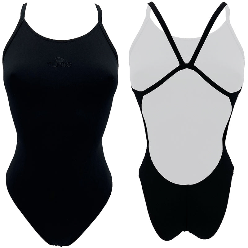 Turbo - Teen Comfort - Sirene Solid Ladies Swimsuit (Black)