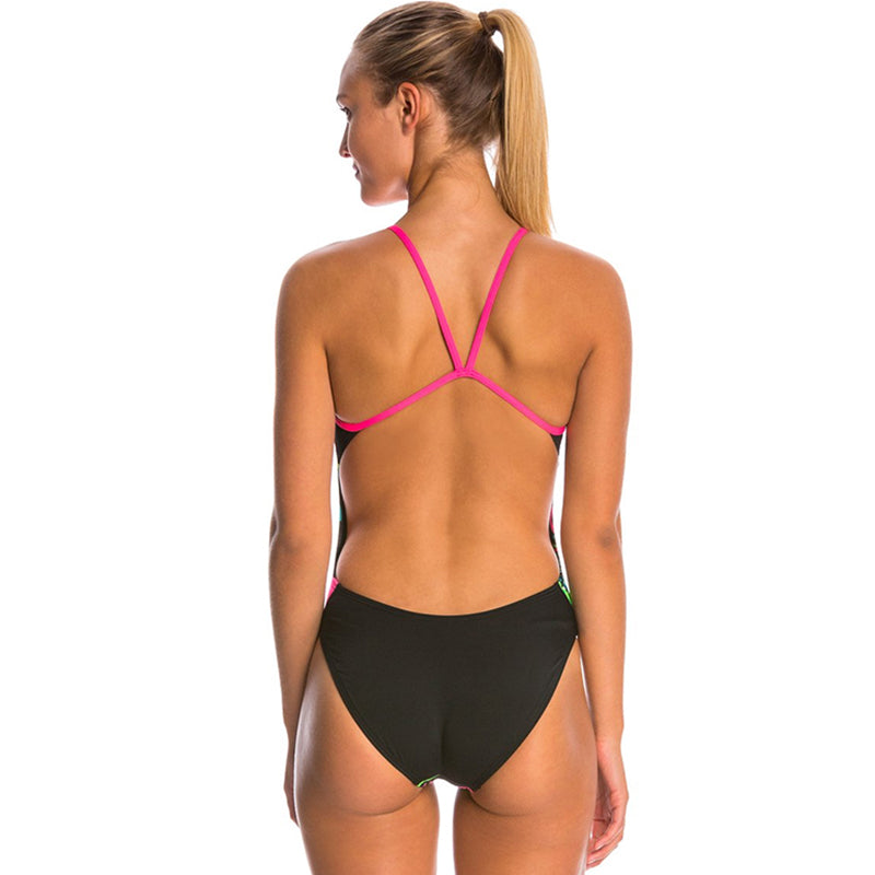 TYR - Anik Cutoutfit Ladies Swimsuit - Green/Pink
