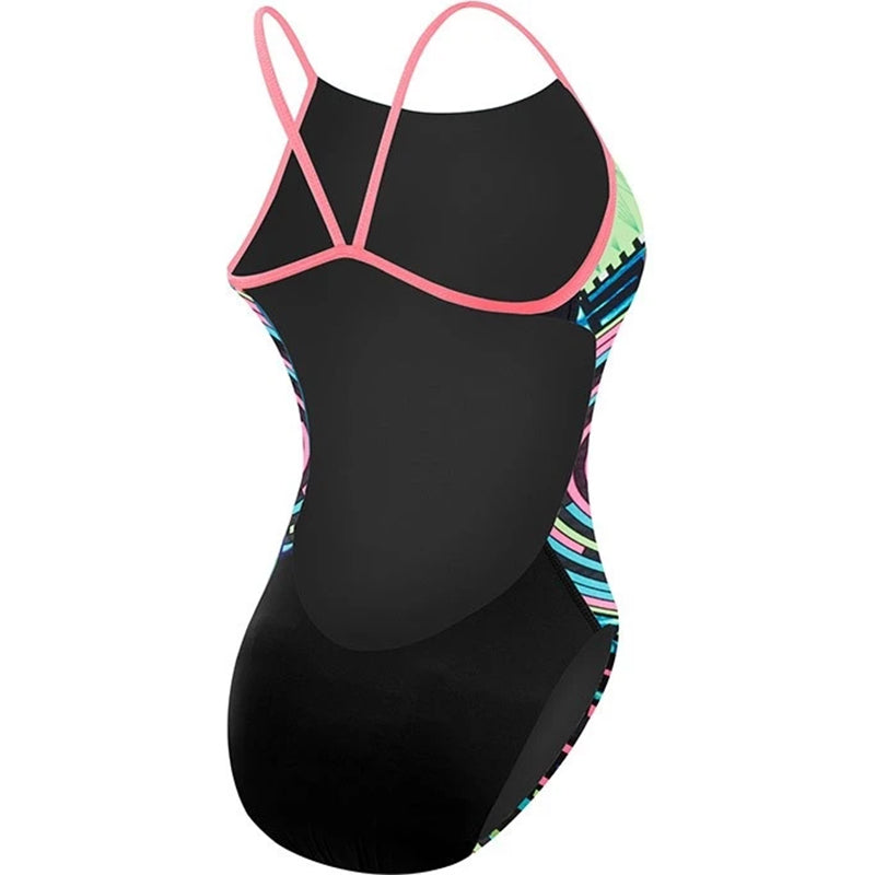 TYR - Anik Cutoutfit Ladies Swimsuit - Green/Pink