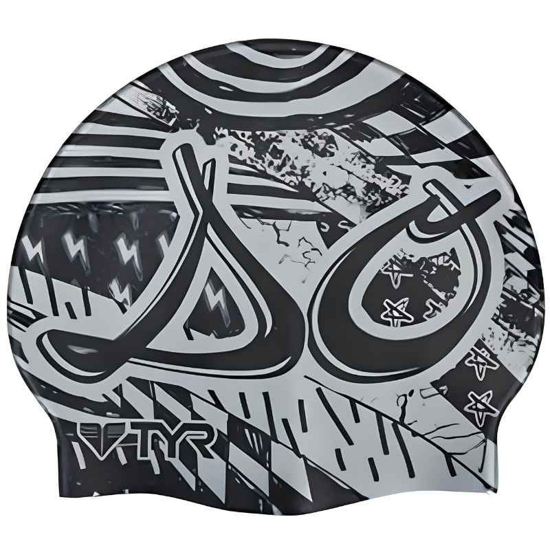 TYR -  Do Work Silicone Graphic Swim Hat - Aqua Swim Supplies