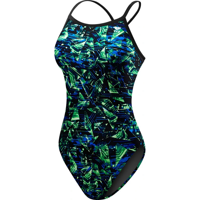 TYR - Emulsion Cutoutfit Ladies Swimsuit - Blue/Green
