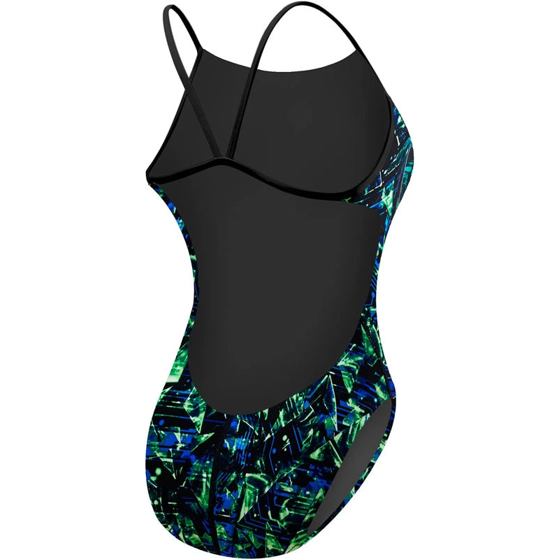 TYR - Emulsion Cutoutfit Ladies Swimsuit - Blue/Green