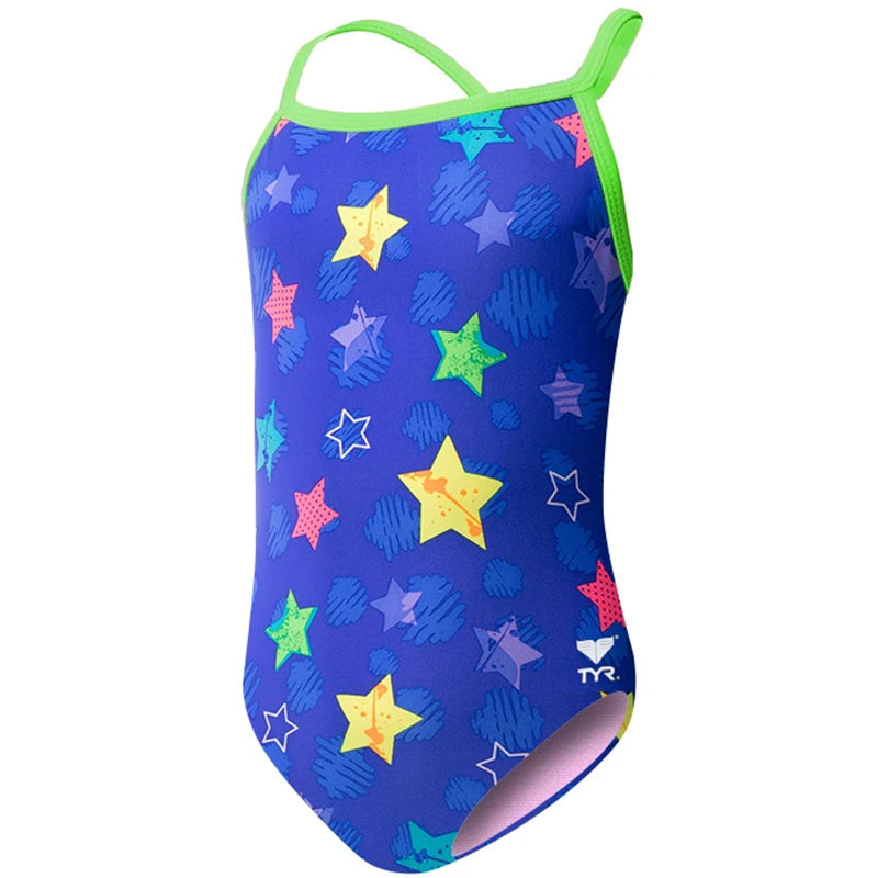 TYR - Star Bright Diamondfit Durafast Light Girls Swimsuit - Aqua Swim Supplies