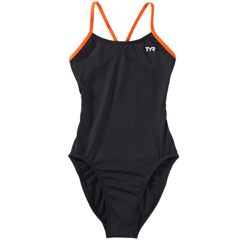 TYR - Hexa Cutoutfit Ladies Swimsuit - Black/Orange