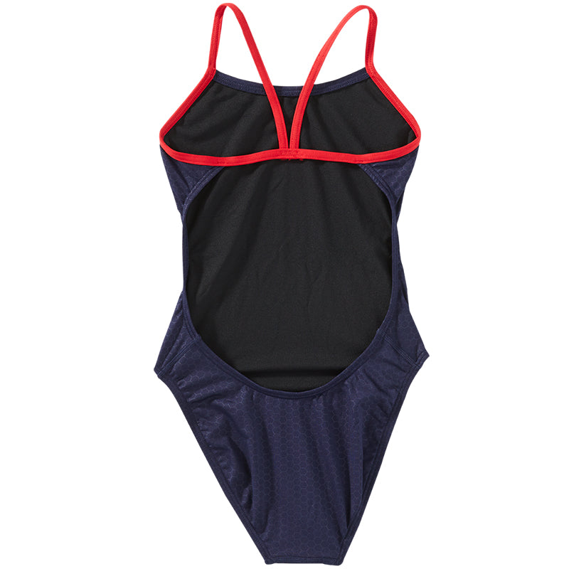 TYR - Hexa Cutoutfit Ladies Swimsuit - Navy/Red