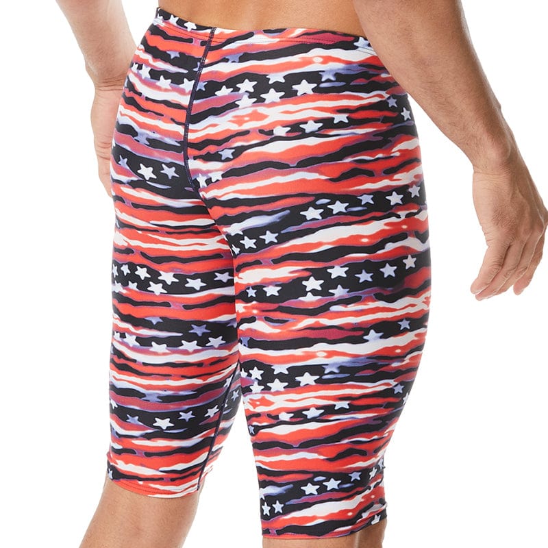 TYR - Men’s All American All Over Jammer Swimsuit - Red/White/Blue